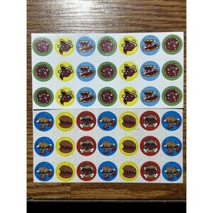 Scratch & Sniff Stickers Vintage 90s Pizza & Burgers Rare HTF